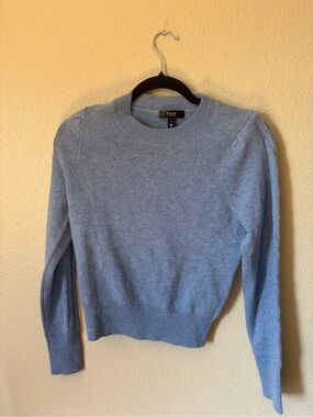 Cashmere Aqua Pale Blue Crewneck Sweater